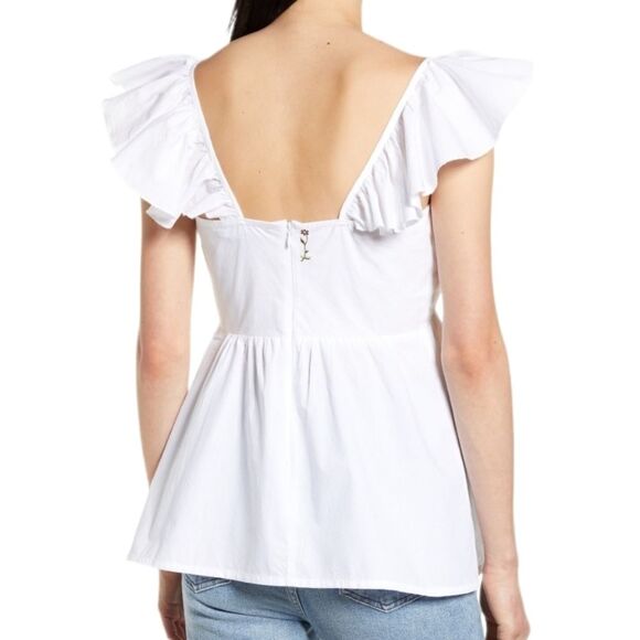 FRENCH CONNECTION Azana Ruffle Empire Top SIZE 6 - Picture 2 of 14